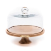 Picture of Cake Stand - Amazon Acacia wood with glass dome