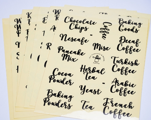 Picture of 120 Pantry labels-English-Black