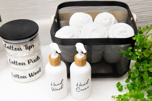 صورة سلة معدنية بمقبض حديدي - لون أسود