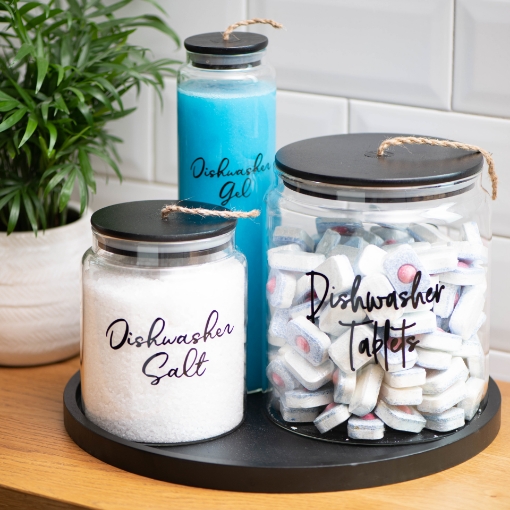 Picture of Clothes Washing Set - Black Wood