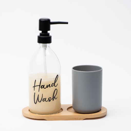 صورة طقم الحمام - رمادي داكن