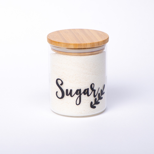 Picture of Airtight Glass jar  450 ml  ( 10 * 10 ) - Natural Wood