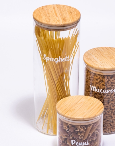 Picture of Airtight Glass jar   ( 10 * 30 ) - Natural Bamboo