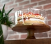 Picture of Cake Stand - Amazon Acacia wood with glass dome