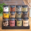 Picture of Three Tier Stand 12 Jars 200 ml Set - Black