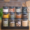 Picture of Three Tier Stand 12 Jars 200 ml Set - Black