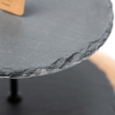 Picture of Two tiers Slate Cake stand with glass dome