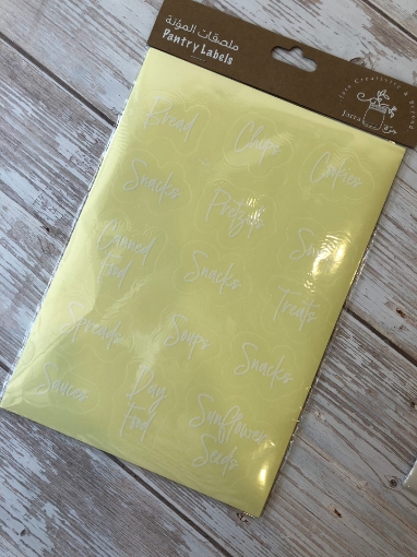 Picture of 120 Pantry labels- English-White