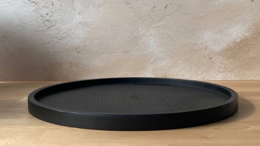 صورة صحن خشبي - أسود