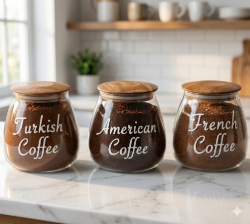 Picture of Coffee Mania Set - 800 ml Jar - Dark Lid