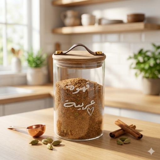 Picture of Leather lid jar with gold nails -Large